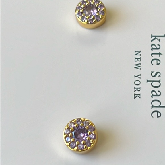 “Something Sparkly" Light purple, round CZ studs by Kate Spade - New wit… - Picture 5 of 9